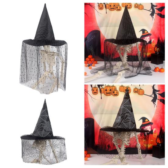 

Хэллоуин Ведьма Шляпа Ведьма Волшебник Косплей Аксессуар Регулируемая Женская Шляпа Косплей Опора для Хэллоуина Вечеринки Костюм События B