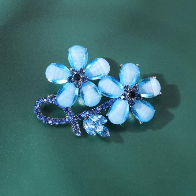 

Винтажные элегантные женские классические кулоны с кристаллами лотоса, броши, значки, изысканные женские блестящие растения, стразы, вечерние булавки, ювелирные изделия