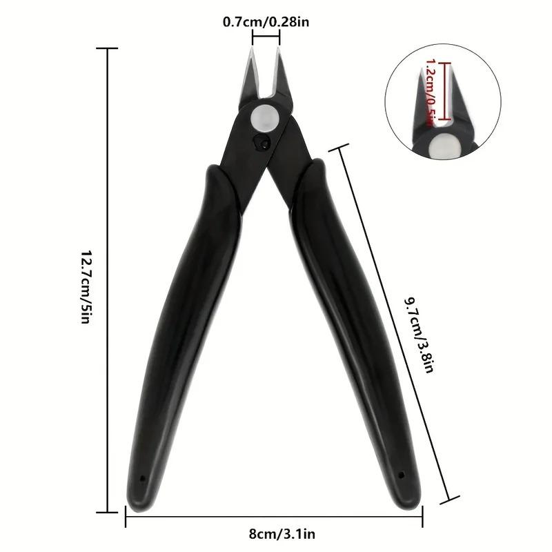 Mini Flush Side Snips - 1/2Pcs Electrical Wire Cable Cutter, Metal Nose Cutting Pliers Convenient Tool
