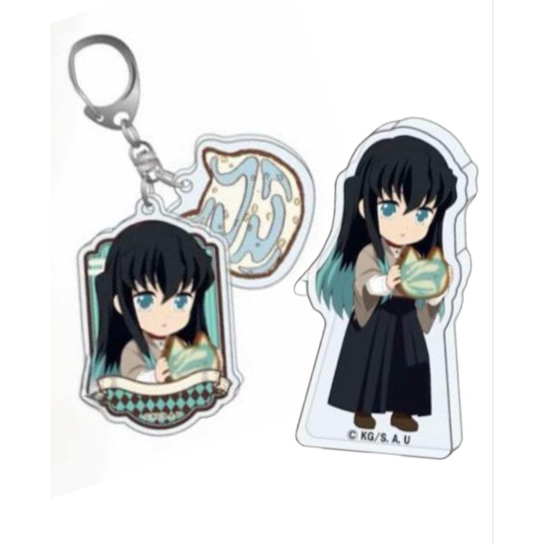 Used Demon Slayer: Kimetsu no Yaiba x Heart Bullet Antique Acrylic block, acrylic key chain