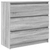 VidaXL Buffet Sonoma Grey 80x35x76 Cm Engineered Wood, Storage Cabinet, Kitchen Storage Cabinet, Furniture of 861738