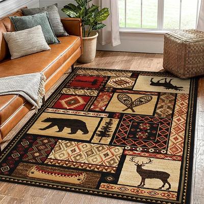 Tappeto Bestia Americana Retrò Classico Tappetino Decorazione Soggiorno Antiscivolo Resistente all'Usura Facile da Pulire Tappeto Stile Creatività