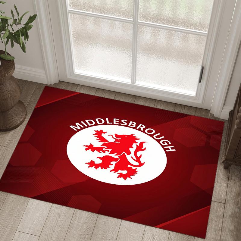 Middlesbrough Design Crystal Velvet Carpet Cozy Non?Slip Printed Rug For Bedroom Living Room Entrance