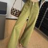 2024 Women's Trendy Wide-Leg Jeans - Loose, Slimming, Straight-Leg Design for Spring & Autumn