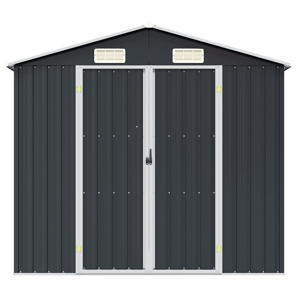 vidaXL Gerätehaus Anthrazit 205x129x183 cm Verzinkter Stahl