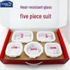 Lock & Lock 5-Piece Borosilicate Glass Food Storage Set