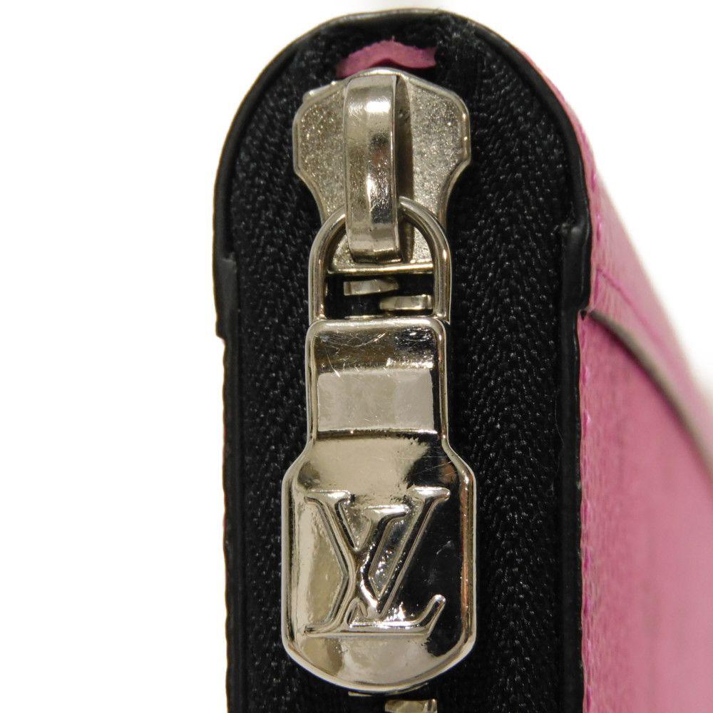 Used 12564 Zippy Wallet Vertical M30780 7940 Neon Pink New Zip Around Taiga Rama Monogram Rose Men's from Japan
