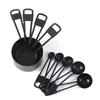 8-Piece Stainless Steel Measuring Cup & Spoon Set with Wooden Handle for Coffee & Grams
