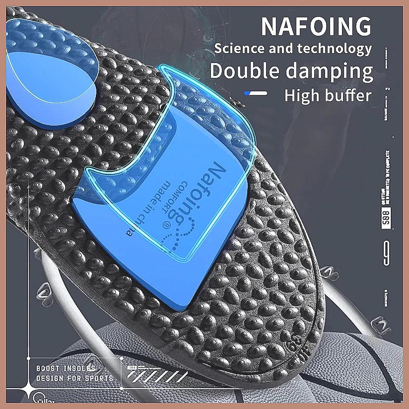 Sole Shock Absorption Deodorant Breathable Cushion Sport Insoles for Running Shoes, Men Women Massage Care Pads, Comfort Supp