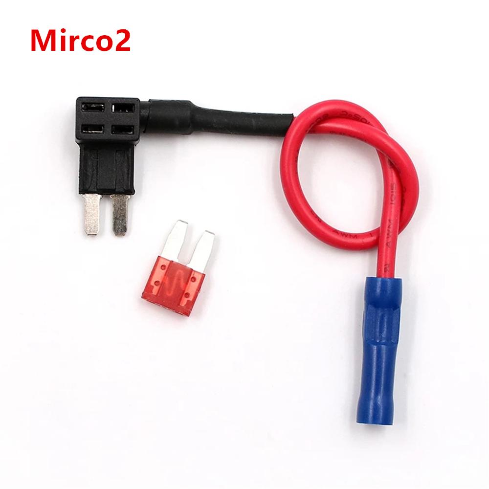 12V Fuse Holder Add-a-circuit TAP Adapter Micro2 Mini Small Standard ATM APM Blade Auto Fuse with Holder with 10A Blade Car Fuse Fuse Holders1