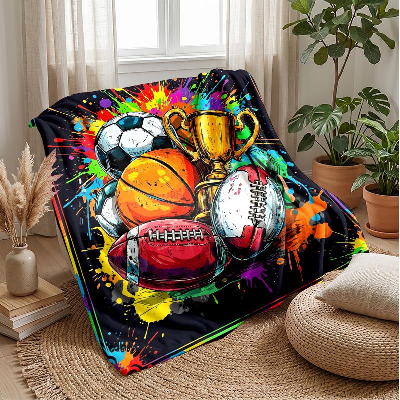 Space Sports Fusion Theme blanket Lightweight Warm Flannel Blanket Decorative Throw Blanket for Home Decoration