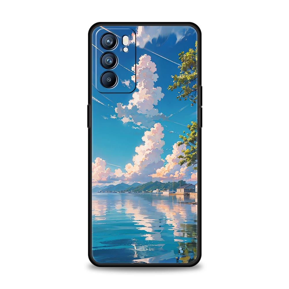 Funda De Verano Sky Para Phone Case For Oppo Reno8 Reno7 Reno6 Pro A54 5G Find X6 X5 A53 A52 A9 A15 A95 A17 A16 A57 A31 Cover