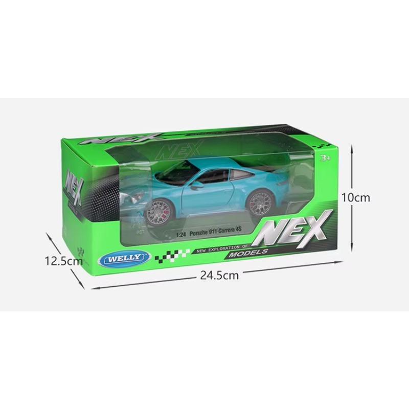 1/24 Porsche 911 Carrera 4S WELLY Diecast Auto Simulator Legierung Metall Modellauto Sportwagen Für Kinder Geschenk Sammlung Dekoration