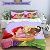 3pcs Set Disney Princess Friendship1pc of Quilt Cover+2pcs of Pillowcase, No Core, Print Bedding, All Seasons Bedroom Setting116