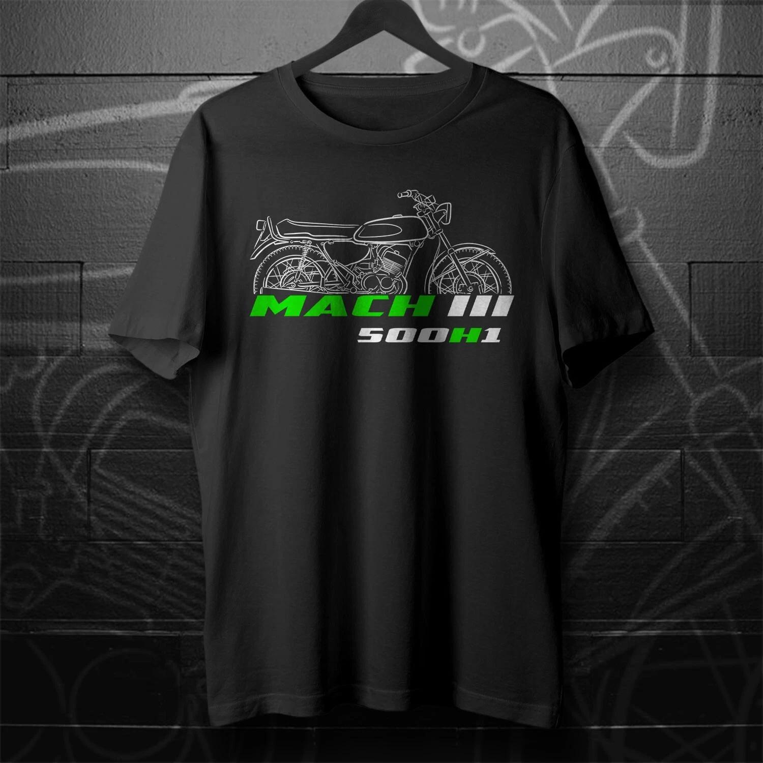 

Black men s and women s T-shirt For Kawasaki 500 Mach III H1 1969-1975- Motorcycle XXXL