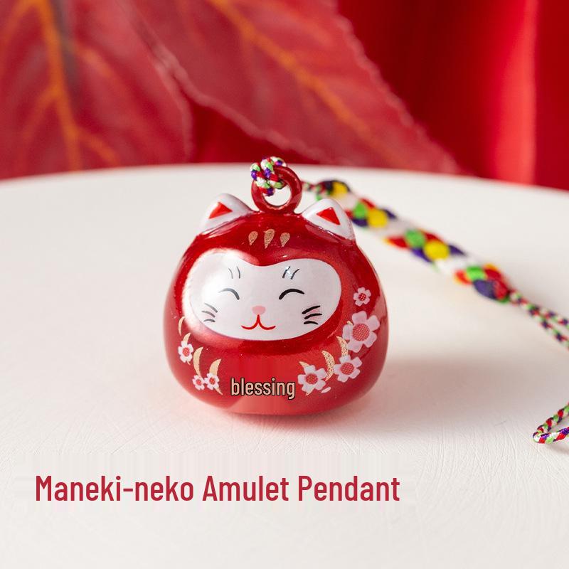 Japoński Kot Maneki-neko i Daruma Wisiorek na Szczęście Prezent