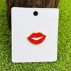 Fashion Enamel Pin Mouth Shaped Brooch Elegant Jackets Bag Backpack Badge Eye Catching Accessory for Trendsetters