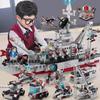 Military Aircraft Carrier Building Set - Compatible with LEGO, High-Difficulty Educational Toy for Kids, Gift Box Packaging