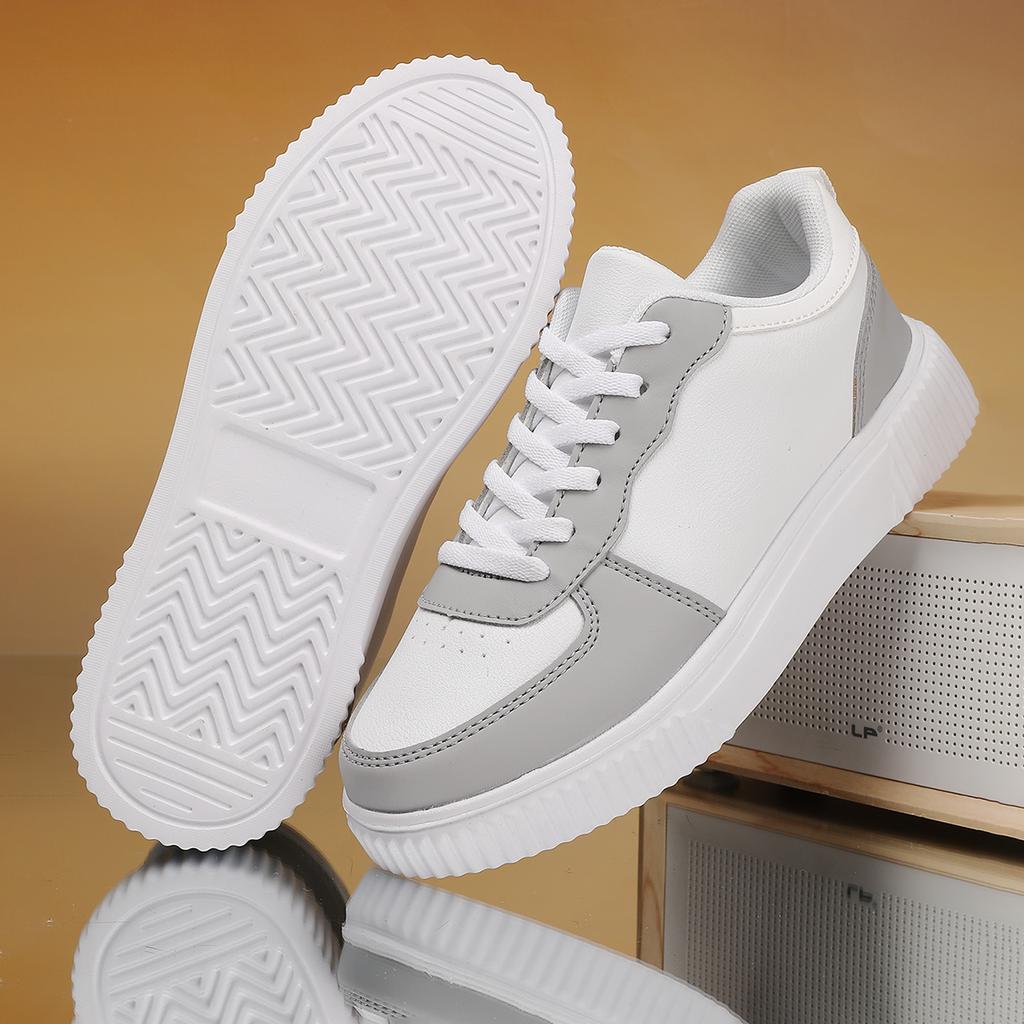 Mens Colorblock Daily Athletic Shoes Mens Perforated Genuine Leather Court Athletic Shoes Ventilate Lightweight Stylish Trend Versatile