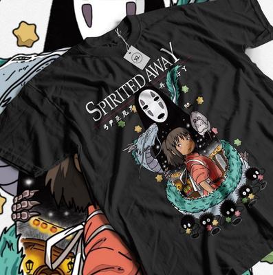 T-shirt Visage Vide Le Voyage de Chihiro Ghibli Chihiro Haku Fille Anime Cadeau T-shirt Toutes Tailles T-shirt Unisexe