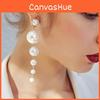 Pearl Elegant Long Earrings With Gradient Design Chic And Accessories Stylish