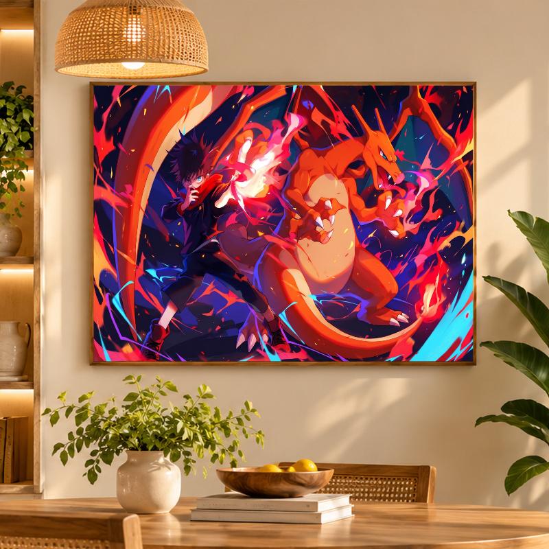 5D Diamond Painting Charizard DIY Full Drill Diamond Art Kit Home Decoration