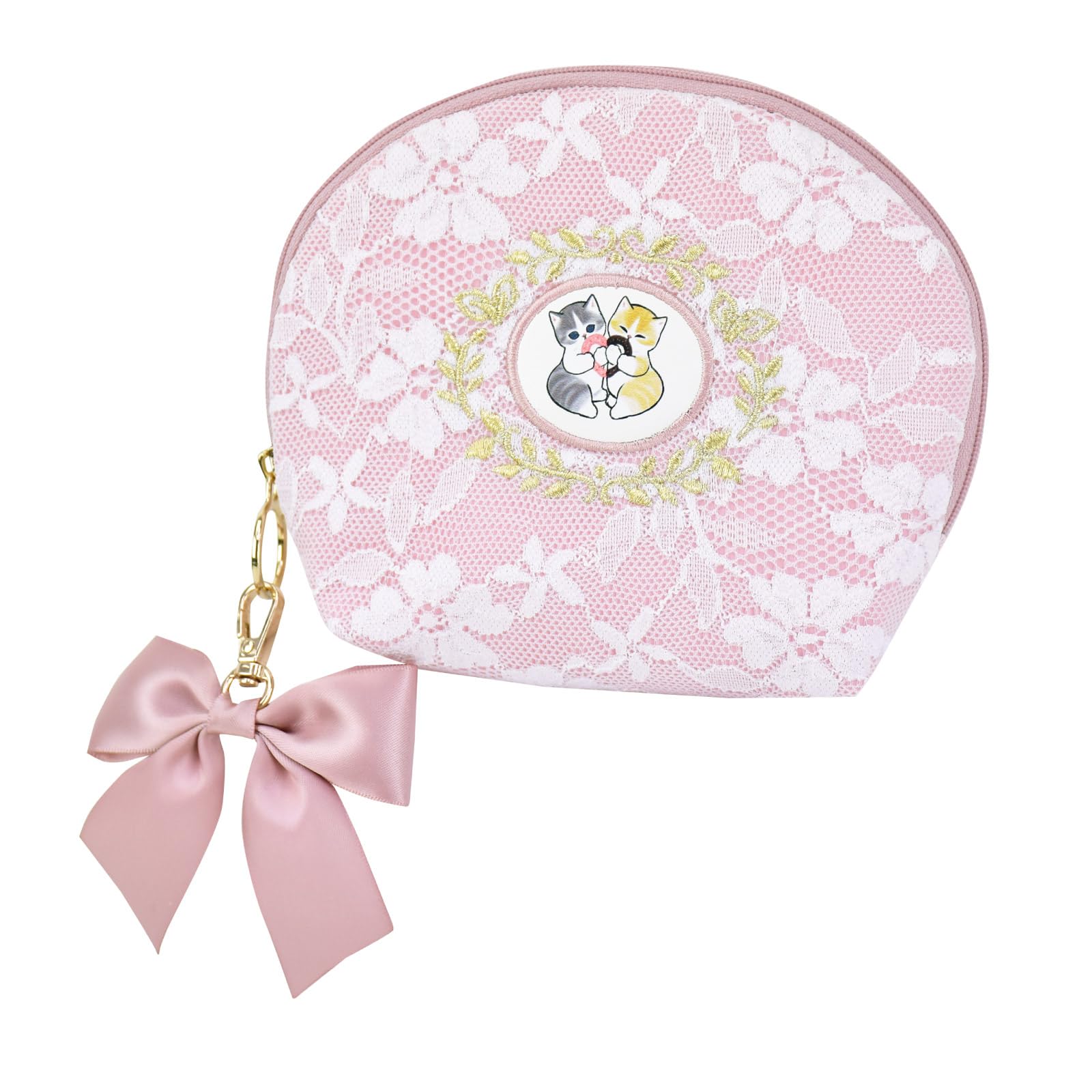 

makeup shell accessory for for for for for for for character pink [Mofusand] Pouch, pouch, pouch, case, small, women, commuting, school, travel,