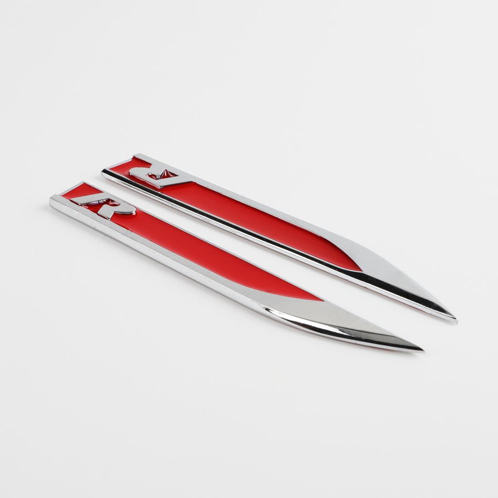 BAKB5 2025 Hot 2pcs Car Body Fender Side Wing Sticker Emblem For Volkswagen R Rline Polo T5 Golf 5 6 7 8 Passat B6 Arteon Scirocco GTD
