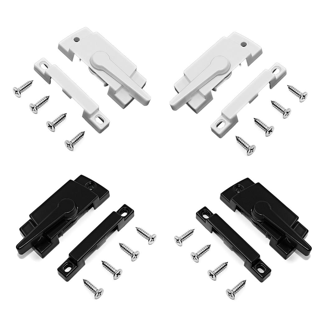 Halbmondschloss mit Schrauben, Schiebefenster-Verriegelungsbeschläge aus Zinklegierung für vertikale und horizontale Schiebefenster