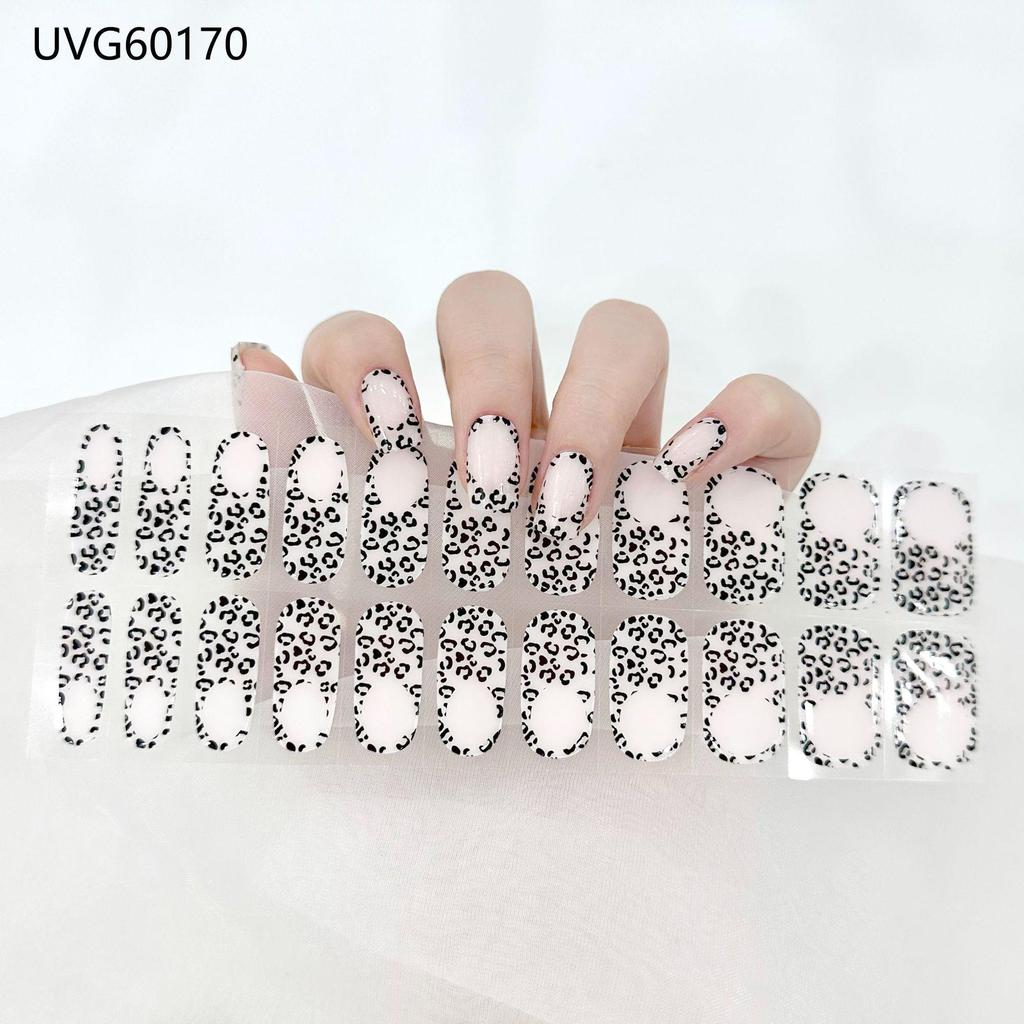 Transparent Nude UV Gel Nail Art Stickers: Semi-Cured, Semi-Baked Manicure Sheets