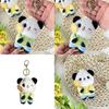 Sunflower Panda Plush Pendant Keychain With Short Plush Fabric For Gifts And Accessories