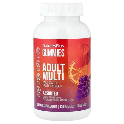 NaturesPlus, Adult Multivitamin Gummy Jelly, 120 Various Gummy Jelly Tablets