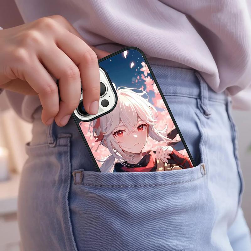 Genshin Impact Kaedehara Kazuha Leaf Phone Case For iPhone 17 Air 15 16e 14 13 Pro Max Coque 12 11 Pro Max PLUS Cover