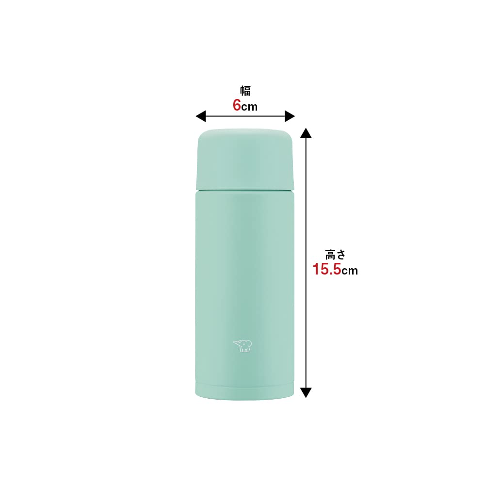 ZOJIRUSHI Water Seamless Small Stainless Steel Soft Integrated Cap i łatwa do umycia butelka, Cap, pojemność, 250 ml, śruba, kubek,