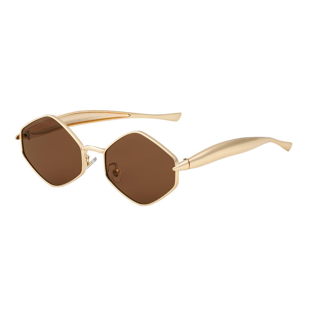 Popular y2k Metal Hexagon Sunglasses Women For Men Luxury Brand Designer Sun Glasses Steampunk Vintage Small Frame Shades UV400