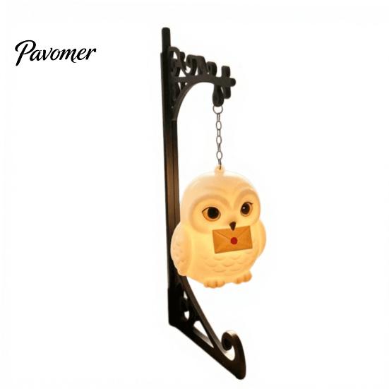 Indoor Hanging Lantern for Vacations Magic Owl Bird Deer Bookend Lamp, Gothic Metal Bookshelf Light, Relaxed Reading Light Den Vintage Library Animal