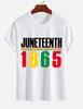 2026 New Cotton Tshirt Juneteenth 1865 African American Culture Print Crew Neck Short Sleeve Casual Top