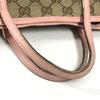 GUCCI 271101 GG Papagallo parrot Tote Bag with Charm Hand Bag pink/Beige