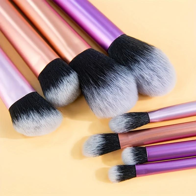 8-piece Portable Makeup Brush Set Lightweight Durable
