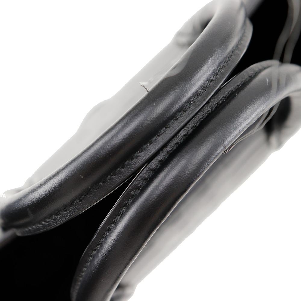 Burberry Geprägte Karo-Handtasche 2WAY-Umhängetasche schwarz Kalbsleder Damen Gebraucht