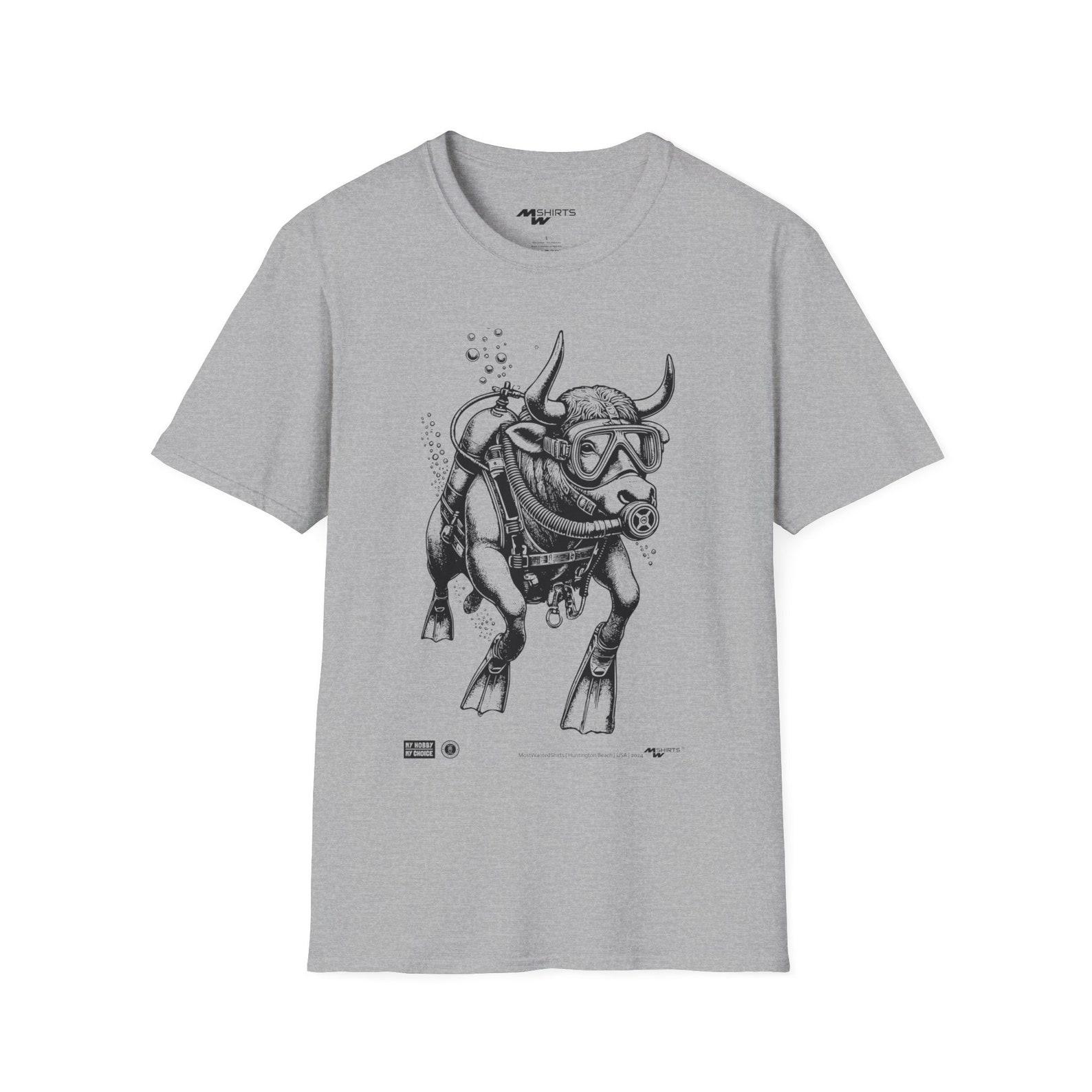 Scuba Diving Taurus T-Shirt – Vintage Zodiac Ocean Tee XL
