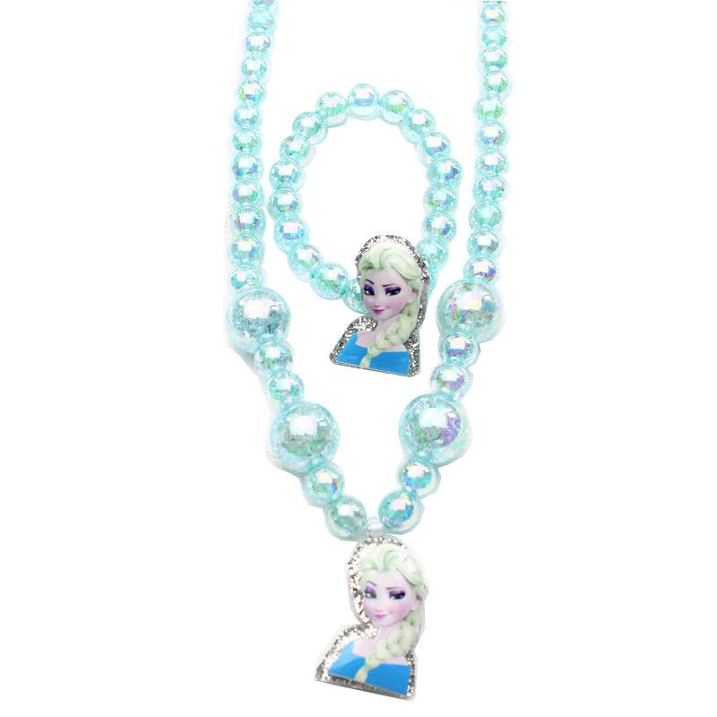 Korean Girls' Hair Accessory Set: Cute Pearl Necklace & Bracelet - Perfect for Holidays & Back-to-School Gifts.