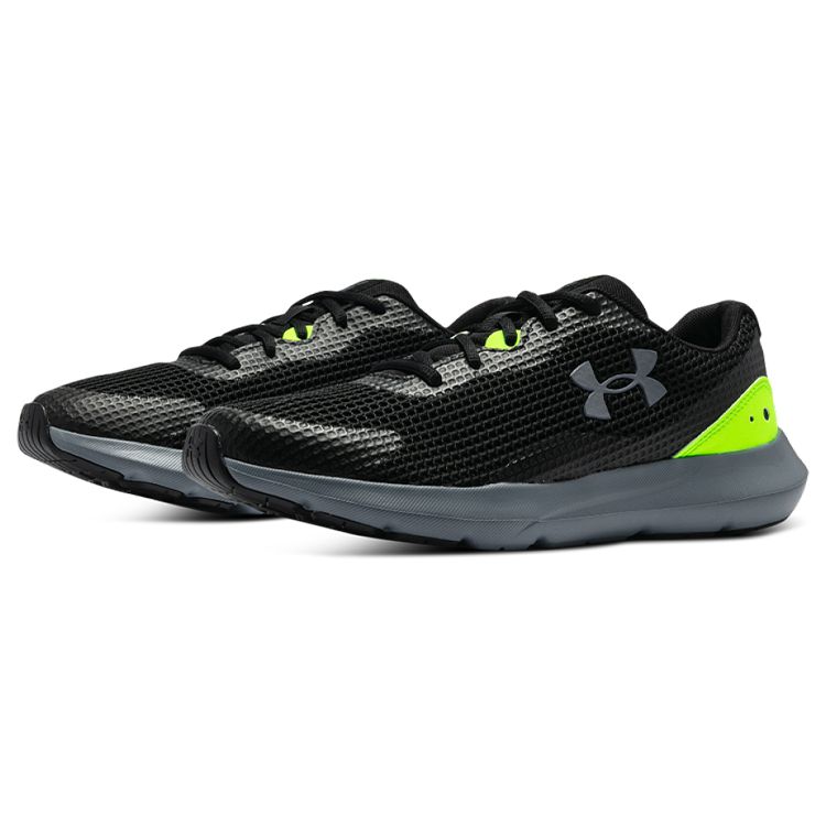 Under Armour Surge 3 Men's Black Green Running Shoes 3024883-003