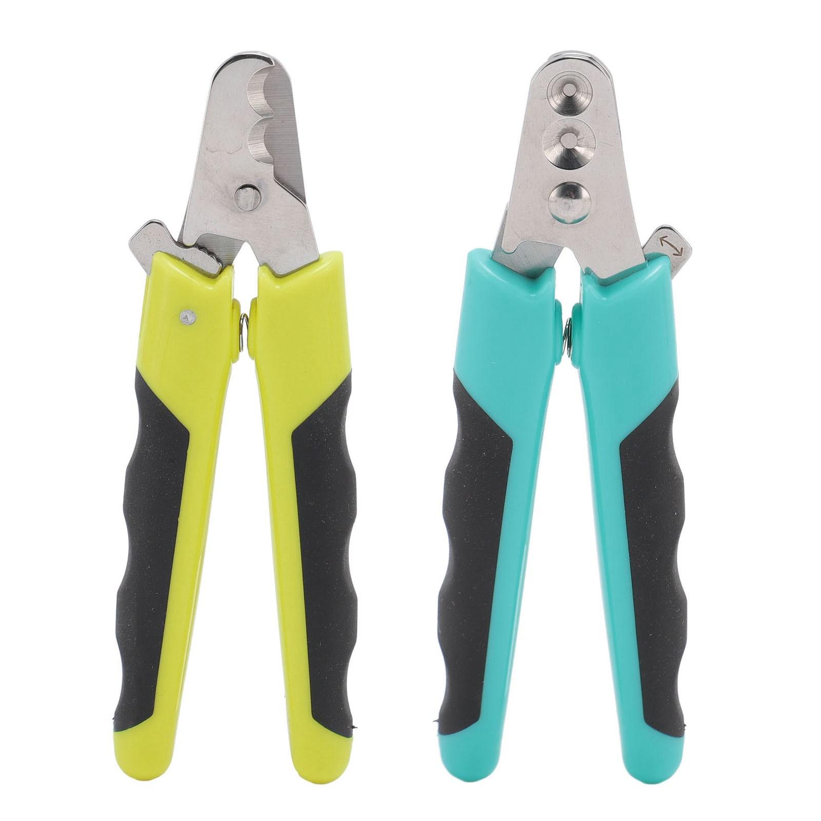 

Машинки для стрижки ногтей домашних животных, лезвия из нержавеющей стали с двойными круглыми отверстиями, эргономичный триммер для когтей домашних животных для кошек и собак Lake Blue