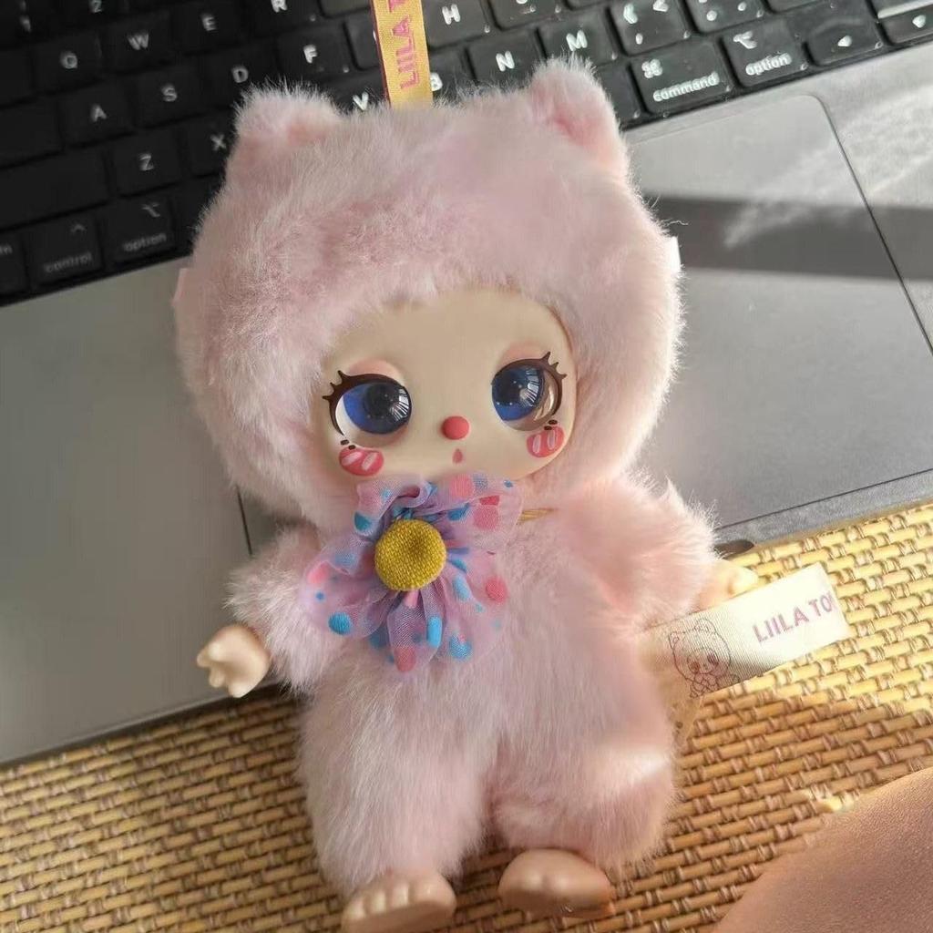 Liila Toys 1st Generation Liila's Lucky Cat Mascot Plush Toy  Blind Box with Cute Pastel Design  10 Types, 2 Secret Varieties (1 Random)
