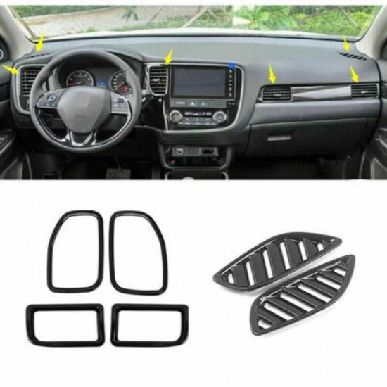 6X Front Dashboard Air Outlet Vent Cover Trim For Mitsubishi Outlander 2016-2021
