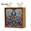 Romantic Warm Light Decor DIY Acrylic Puzzles Night Light, Hand-Assembled Jigsaw Lamp with Butterfly Decor, Atmosphere for Room Creative Handmade LED