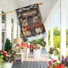 Double-Sided Welcome Winter Love Squirrel Garden Flag , Polyester, Outdoor Lawn Decoration, No Electricity Needed - 1pc