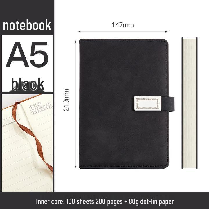Magnetic Buckle A5 Notebook - Custom Business Diary for Meetings and Office Use