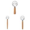 Modern Simple Wooden Egg Beater With Stainless Steel Mixing Rod For Kitchen Daily Use
